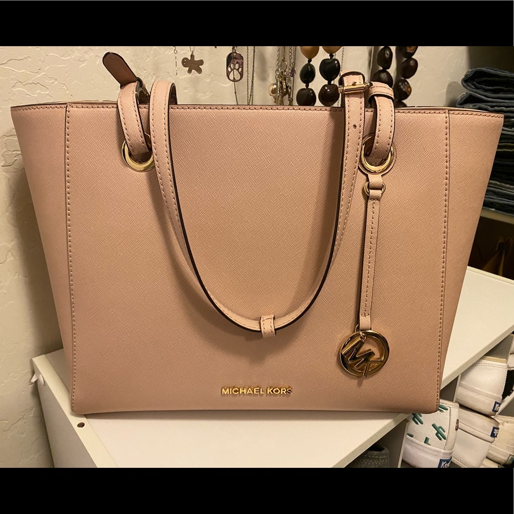 Large pink Michael Kors tote